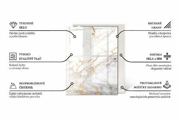 Piano del tavolo rettangolare Venature del marmo nel design