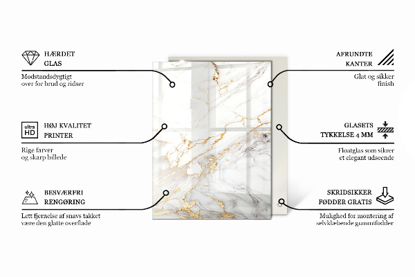 Piano del tavolo rettangolare Venature del marmo nel design