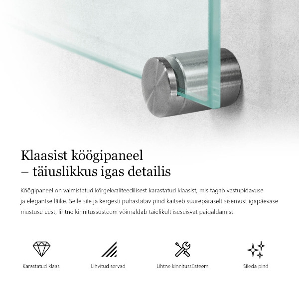 Pannello rivestimento parete cucina trasparente 120x60 cm