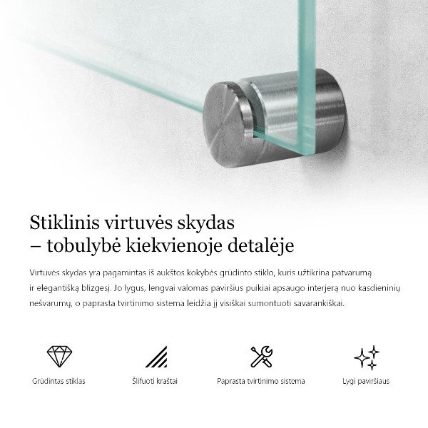 Pannello rivestimento parete cucina trasparente 120x60 cm