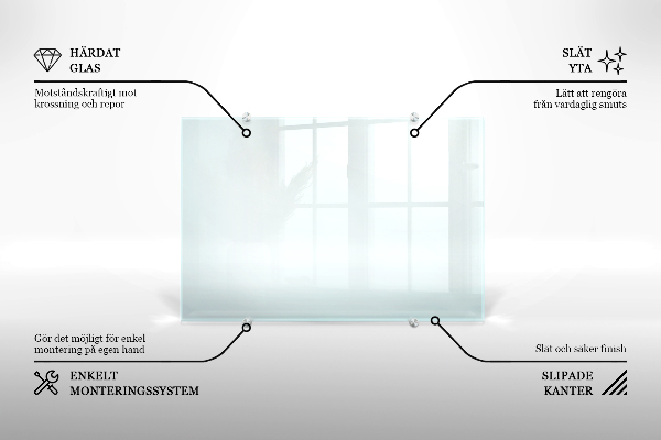 Pannello rivestimento parete cucina trasparente 120x60 cm