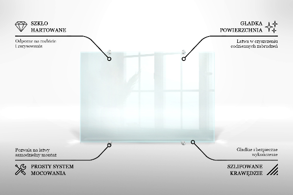 Pannello rivestimento parete cucina trasparente 120x60 cm