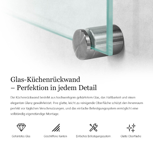 Pannello cucina paraschizzi trasparente 140x70 cm