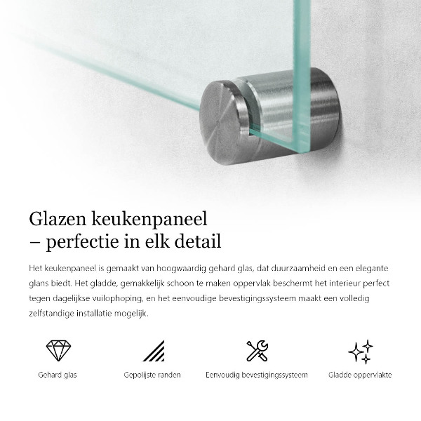 Pannello cucina paraschizzi trasparente 140x70 cm