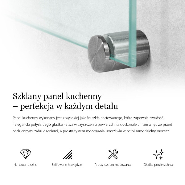 Pannello paraschizzi cucina trasparente 60x40 cm