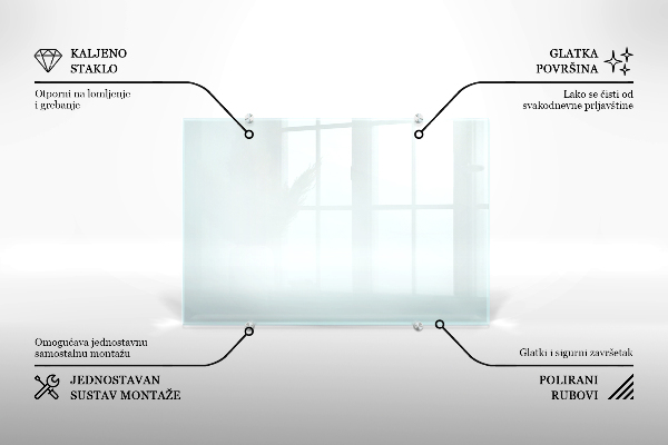 Trasparente pannello paraschizzi cucina 60x60 cm