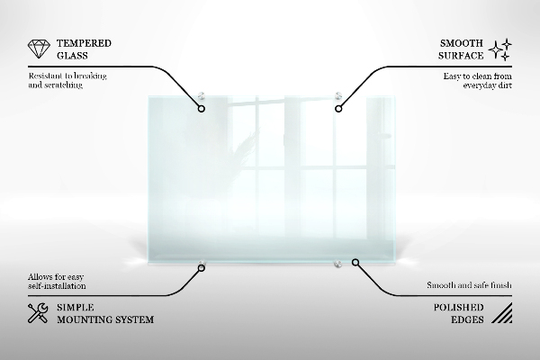 Trasparente pannello paraschizzi cucina 60x60 cm