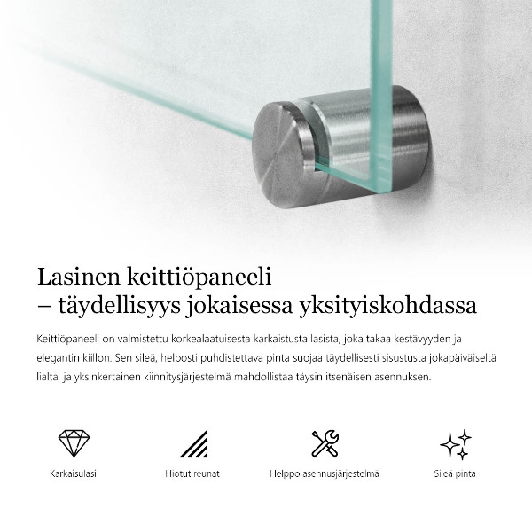 Rivestimento parete cucina trasparente 80x60 cm