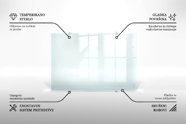 Rivestimento parete cucina trasparente 80x60 cm
