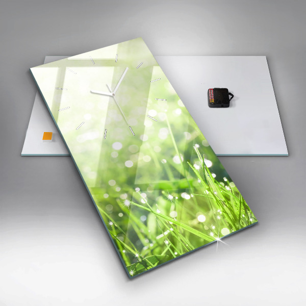 Orologio verticale Erba verde