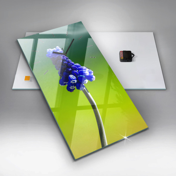 Orologio verticale Fiori blu