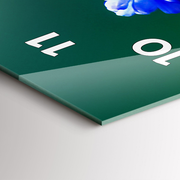 Orologio verticale Fiori blu