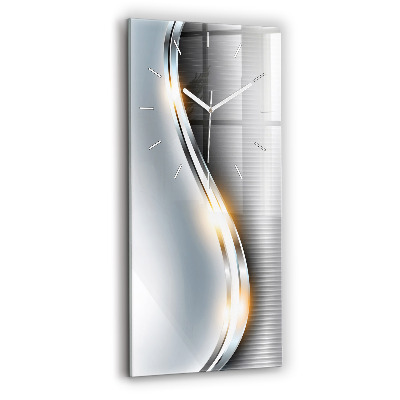 Orologio verticale in vetro Astrazione metallica