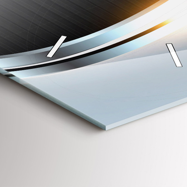 Orologio verticale in vetro Astrazione metallica