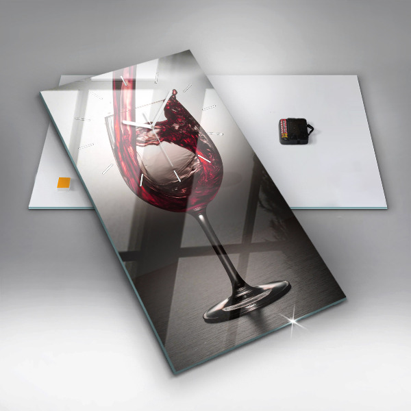 Orologio verticale Bicchiere di vino