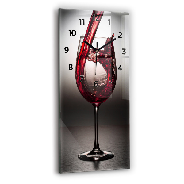 Orologio verticale Bicchiere di vino
