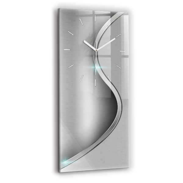 Orologio verticale Astrazione di metallo grigio