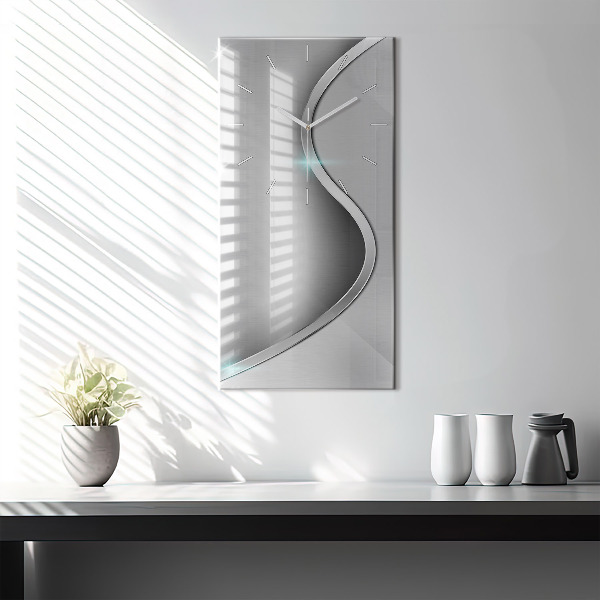 Orologio verticale Astrazione di metallo grigio
