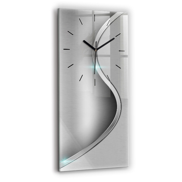 Orologio verticale Astrazione di metallo grigio