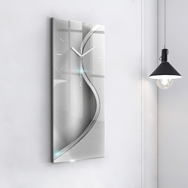 Orologio verticale Astrazione di metallo grigio