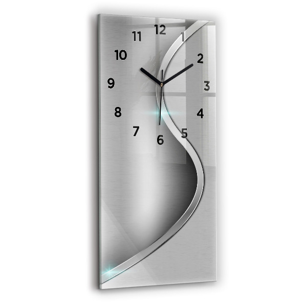 Orologio verticale Astrazione di metallo grigio