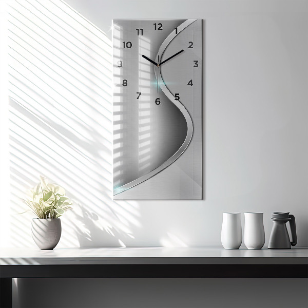 Orologio verticale Astrazione di metallo grigio