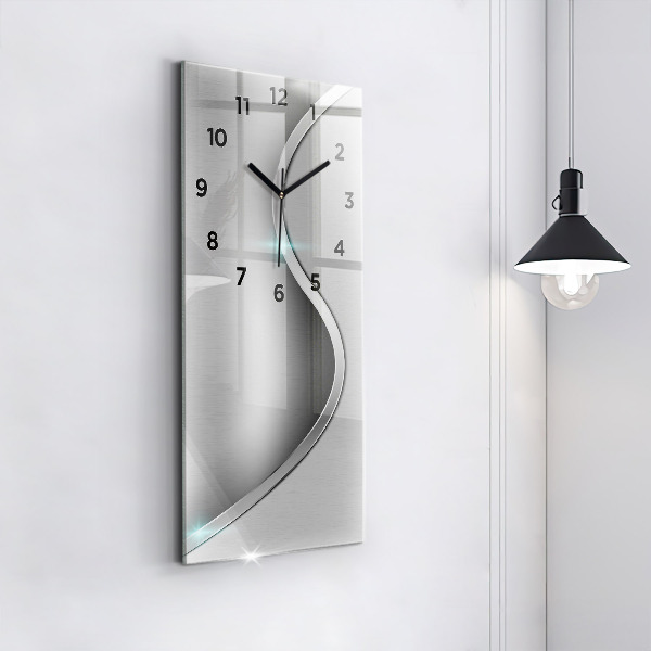 Orologio verticale Astrazione di metallo grigio