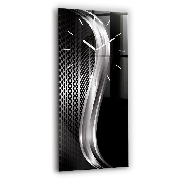 Orologio verticale Astrazione del metallo nero