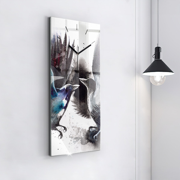 Orologio verticale Uccelli dipinti