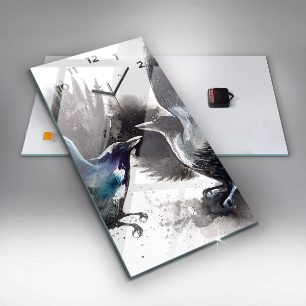 Orologio verticale Uccelli dipinti