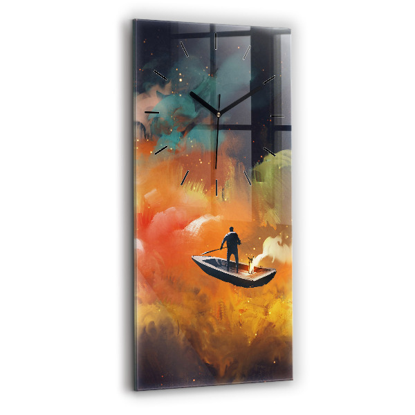 Orologio verticale Pittura astratta