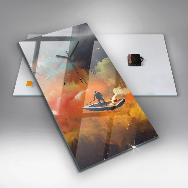 Orologio verticale Pittura astratta