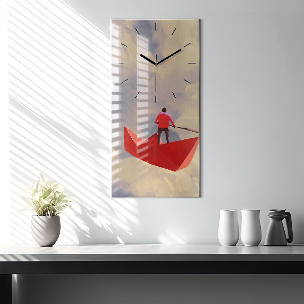 Orologio verticale Navi di carta