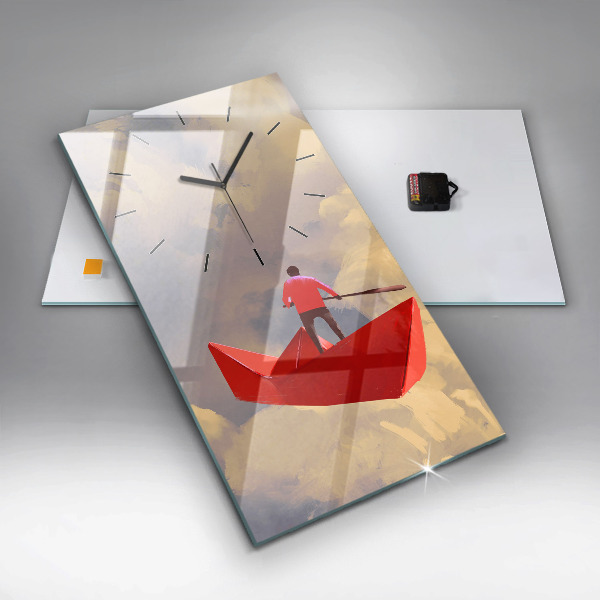Orologio verticale Navi di carta