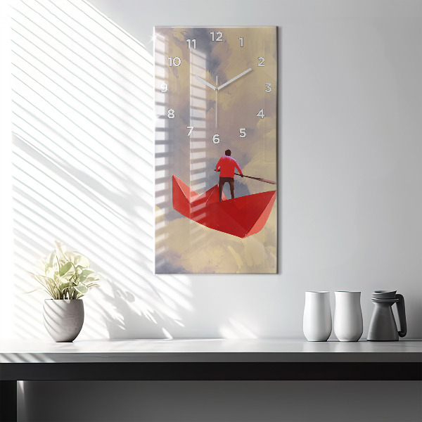 Orologio verticale Navi di carta
