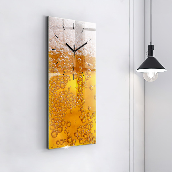 Orologio verticale in vetro Birra con schiuma