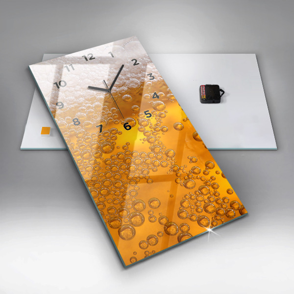 Orologio verticale in vetro Birra con schiuma