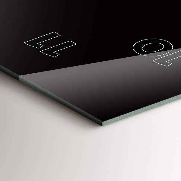 Orologio verticale in vetro Succo d'arancia