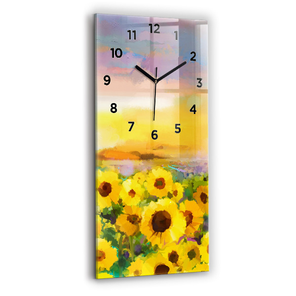 Orologio verticale Campo di girasoli