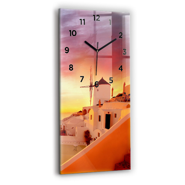 Orologio verticale Vecchio mulino a vento a Santorini