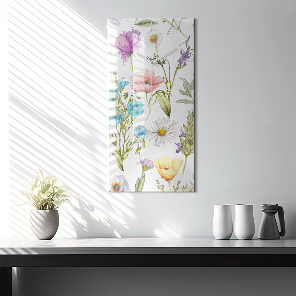 Orologio verticale Composizione floreale