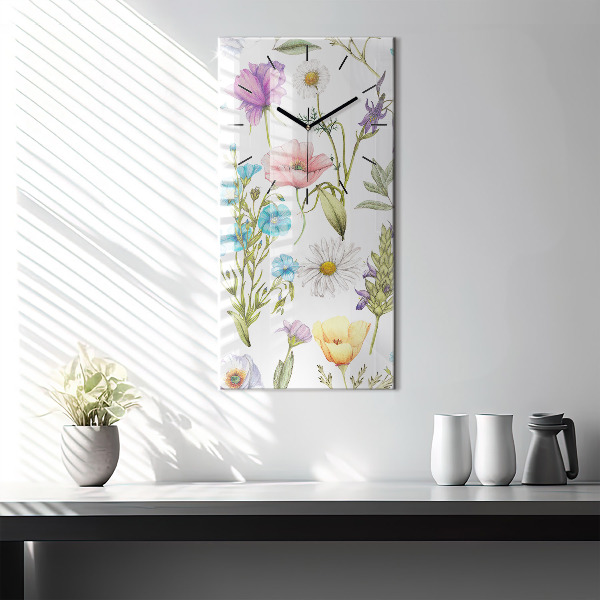 Orologio verticale Composizione floreale