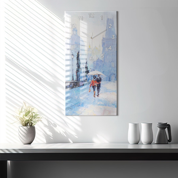 Orologio verticale Arte ad olio