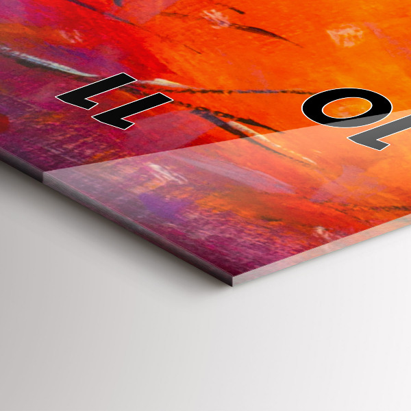 Orologio verticale in vetro Coppia nella foresta