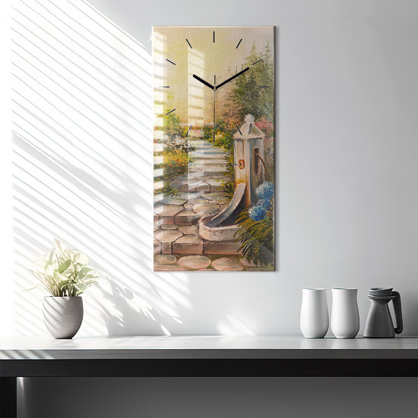 Orologio verticale Composizione dell'olio nella foresta