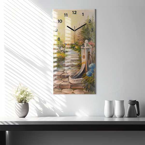 Orologio verticale Composizione dell'olio nella foresta