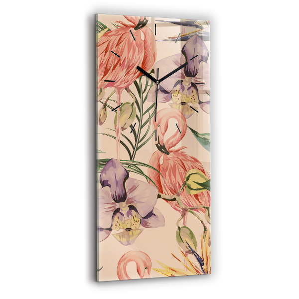 Orologio verticale Foglie di palma tropicali