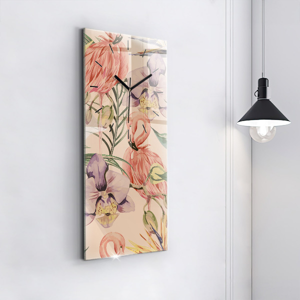 Orologio verticale Foglie di palma tropicali