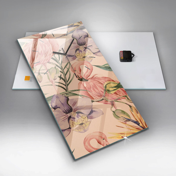 Orologio verticale Foglie di palma tropicali