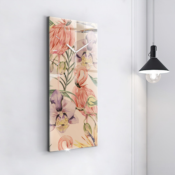 Orologio verticale Foglie di palma tropicali